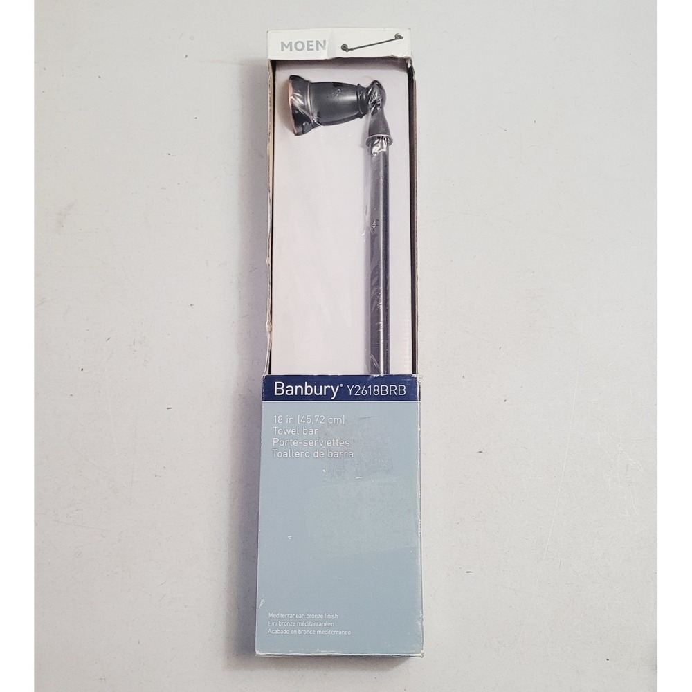 Moen Banbury 18 in Towel Bar Mediterranean Bronze Y2618BRB Bathroom Hardware